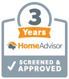 3 Years HomeAdvisor Screened & Approved HVAC Company